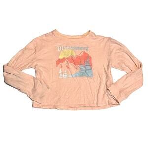 Epic Threads Light Pink Long Sleeve Graphic T-Shirt Girls L Large